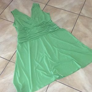 Beautiful Green Dress with Detailed Waistline